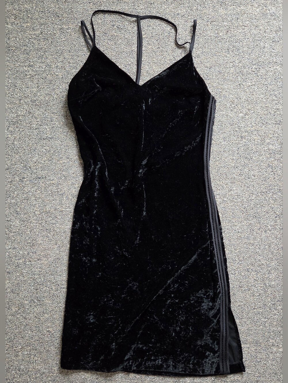 Black Velvet Slip Dress By Splendid Size M